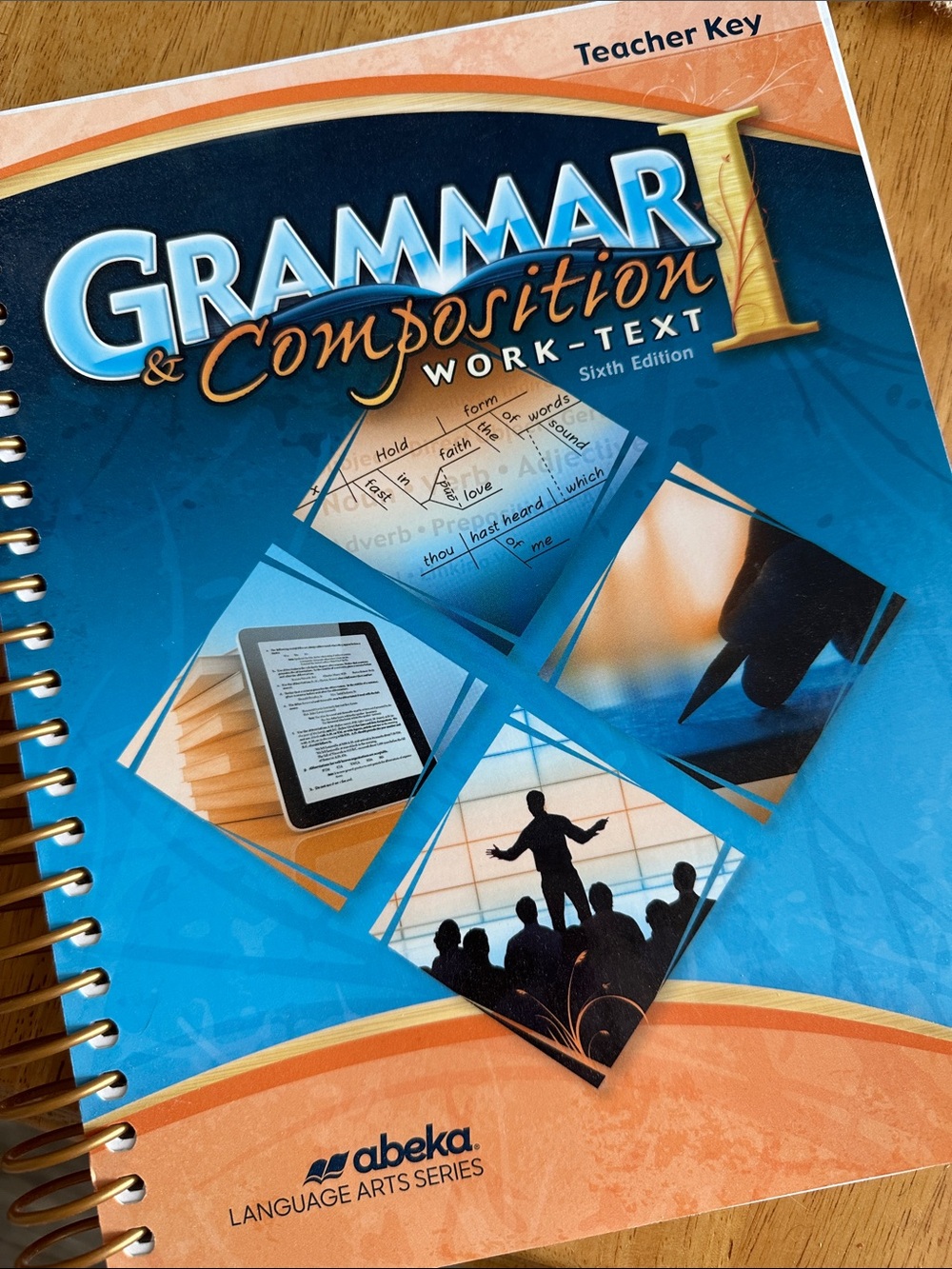 Grammar & Composition I Work-Text by Abeka - Blue & Orange Cover *Teacher Key*